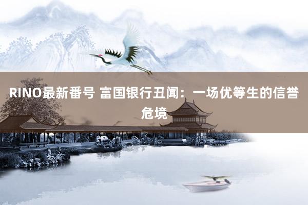 RINO最新番号 富国银行丑闻：一场优等生的信誉危境